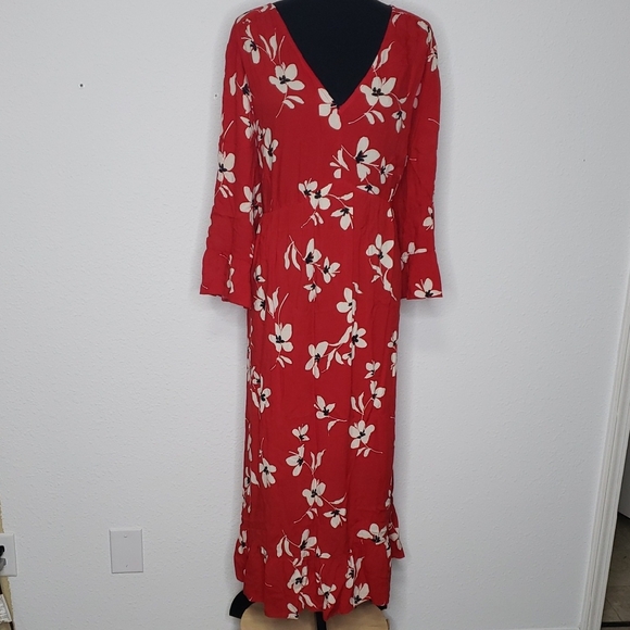 New Look Dresses & Skirts - New Look Curves Womens Babydoll Floral Viscose Midi Dress Size 22 Boho Summer